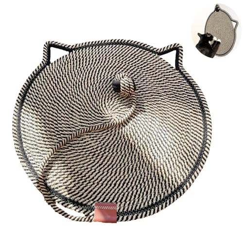 Katze-Kratzer-Matte, Baumwollseil-Katze-Kratzer-Pad, runder horizontaler 16.9'' Katze-Kratzer-Pads-Teppich für Innenkatzen, Katze-Kratzer-Möbelschützer für Boden, Wand, Couch, Teppich, Sofa Katze-Kratzer-Matte, Baumwollseil-Katze-Kratzer-Pad, runder horizontaler 16.9'' Katze-Kratzer-Pads-Teppich für Innenkatzen, Katze-Kratzer-Möbelschützer für Boden, Wand, Couch, Teppich, Sofa von WUMEIJIAJU
