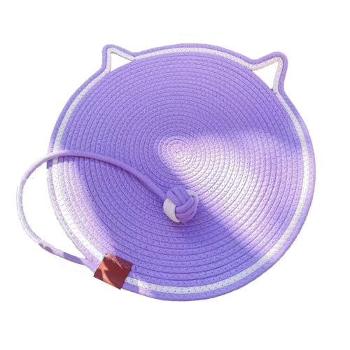 Katze-Kratzer-Matte, Baumwollseil-Katze-Kratzer-Pad, runder horizontaler 16.9'' Katze-Kratzer-Pads-Teppich für Innenkatzen, Katze-Kratzer-Möbelschützer für Boden, Wand, Couch, Teppich, Sofa von WUMEIJIAJU