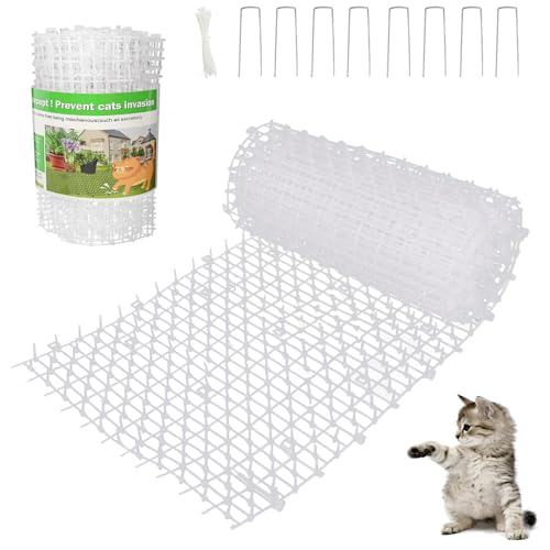 Katzen-Spike-Matte, Katzen-Spike-Matte, Katzen-Spike-Matte mit Spikes, 198,1 x 30 cm, Haustierabschreckung, Trainingsmatten für Katzen, Hunde, drinnen und draußen, Couch, Veranda, Gartenzaun, hält die Katzen-Spike-Matte, Katzen-Spike-Matte, Katzen-Spike-Matte mit Spikes, 198,1 x 30 cm, Haustierabschreckung, Trainingsmatten für Katzen, Hunde, drinnen und draußen, Couch, Veranda, Gartenzaun, hält die von WUMEIJIAJU