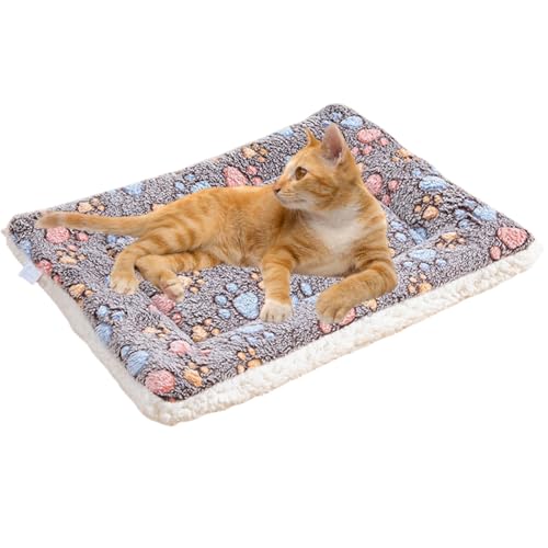 WUMEIJIAJU Katzenbett-Matte, 60 x 45 cm, Hundebett-Matratze, warme Thermo-Haustierunterlage, Welpenmatte, Kissen für den Winter, kleine/mittelgroße Haustiere, Hunde und Katzenkäfig, Kaffee von WUMEIJIAJU