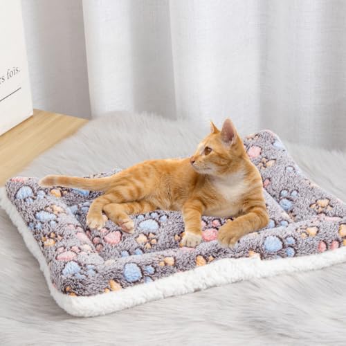 WUMEIJIAJU Katzenbett-Matte, 68 x 50 cm, Hundebett-Matratze, warme Thermo-Haustierunterlage, Welpenmatte, Kissen für den Winter, kleine/mittelgroße Haustiere, Hunde und Katzenkäfig, Kaffee von WUMEIJIAJU