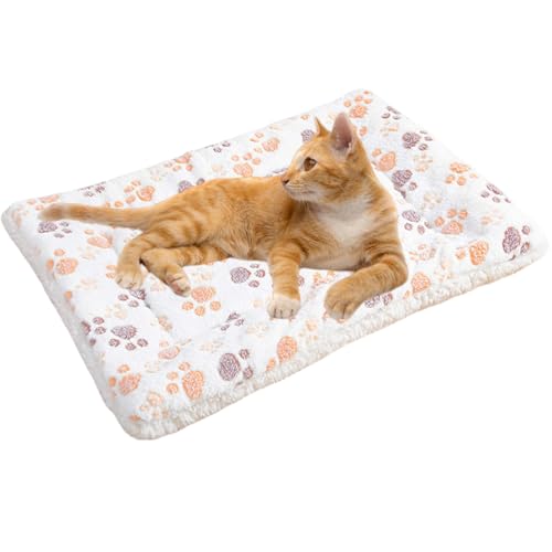 WUMEIJIAJU Katzenbett-Matte, 68 x 50 cm, Hundebett-Matratze, warme Thermo-Haustierunterlage, Welpenmatte, Kissen für den Winter, kleine/mittelgroße Haustiere, Hunde und Katzenkäfig, Weiß von WUMEIJIAJU