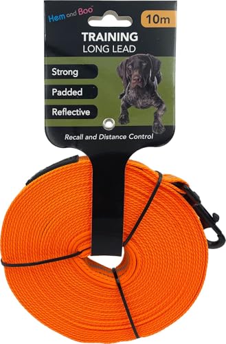 Hem & Boo Hundeleine, reflektierend, Größe S, 10 m, Orange von WUNDAPETS