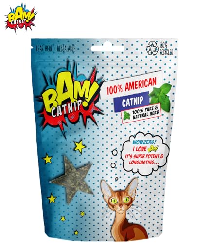 WUNDAPETS BAM! 100 % amerikanische Katzenminze, gefülltes Katzenspielzeug, extra starker Geruch, 14 g Packung von WUNDAPETS