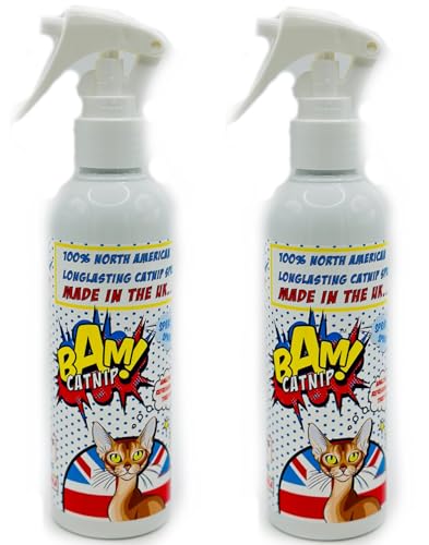WUNDAPETS BAM! Katzenminze-Spray, Katzenspielzeug, langlebig, hergestellt in Großbritannien, 150 ml, 2 Stück von WUNDAPETS