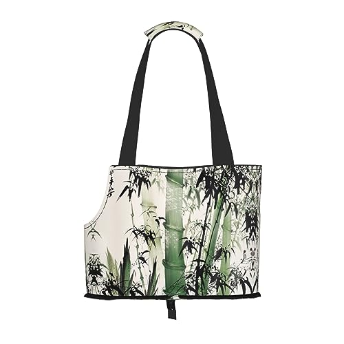 Chinesische Malerei der Bambus-trendige Haustier-Einkaufstasche mit Tasche, dauerhaftes wasserdichtes Gewebe mit stilvollem Druck-Entwurf von WURTON