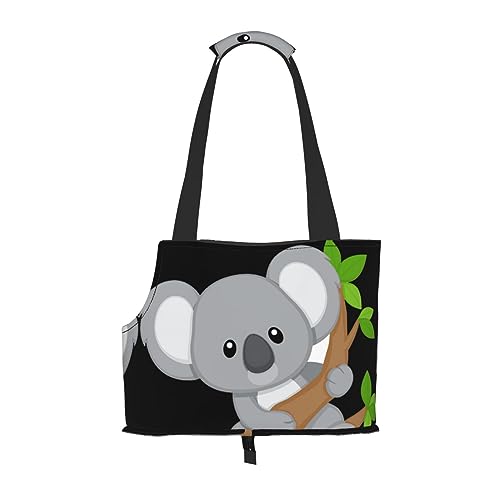 Hugging Tree Koala Haustier-Reisetasche mit Tasche Sicherheit für kleine Hunde und Katzen – atemberaubendes Druckdesign von WURTON
