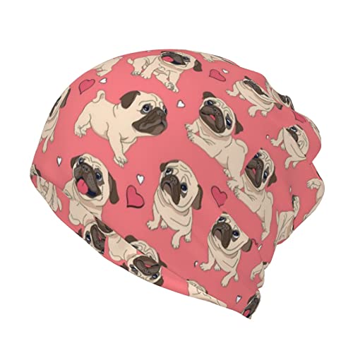 WURTON Beanie-Mütze mit Hunde-Aufdruck, lockere Mütze, multifunktional, Chemo-Totenkopfmütze, Kopfbedeckung, Turban WURTON Beanie-Mütze mit Hunde-Aufdruck, lockere Mütze, multifunktional, Chemo-Totenkopfmütze, Kopfbedeckung, Turban von WURTON