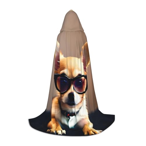 WURTON Chihuahua-Hunde-Brille, Unisex, Kapuzenumhang, Cosplay, Kapuzenumhang für Erwachsene, Gothic-Umhang, Hexenumhang WURTON Chihuahua-Hunde-Brille, Unisex, Kapuzenumhang, Cosplay, Kapuzenumhang für Erwachsene, Gothic-Umhang, Hexenumhang von WURTON