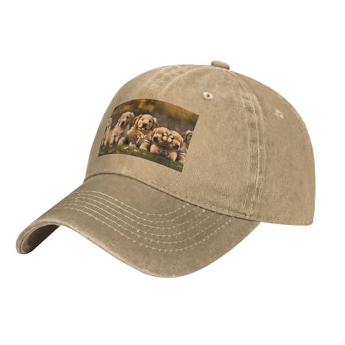 WURTON Golden Retriever Baseballkappe mit Hundemotiv, Unisex, personalisierbar, für den Außenbereich, Trucker-Baseballmütze, Natürlich, Einheitsgröße WURTON Golden Retriever Baseballkappe mit Hundemotiv, Unisex, personalisierbar, für den Außenbereich, Trucker-Baseballmütze, Natürlich, Einheitsgröße von WURTON