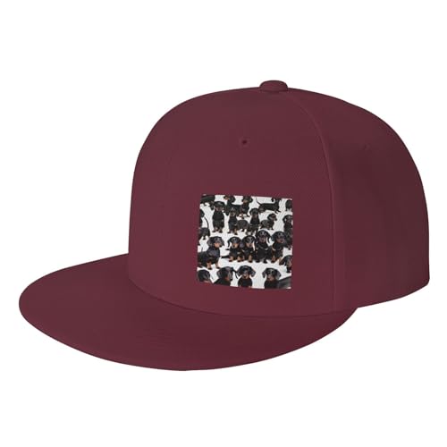 Wurton Baseballkappe mit Dackel-Motiv, für alle Jahreszeiten, verstellbar, stilvoll, Hip-Hop-Mütze, Outdoor-Sport, Sonnenhut Wurton Baseballkappe mit Dackel-Motiv, für alle Jahreszeiten, verstellbar, stilvoll, Hip-Hop-Mütze, Outdoor-Sport, Sonnenhut von WURTON