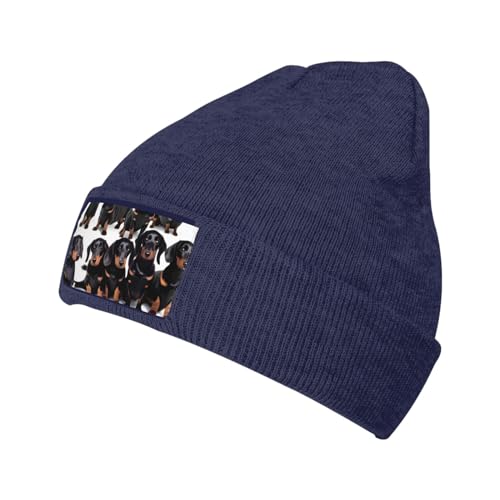 Wurton Strickmütze mit Dackel-Motiv, warme Mütze, Unisex, elastisch, randlos, für Weihnachten, Geburtstage Wurton Strickmütze mit Dackel-Motiv, warme Mütze, Unisex, elastisch, randlos, für Weihnachten, Geburtstage von WURTON
