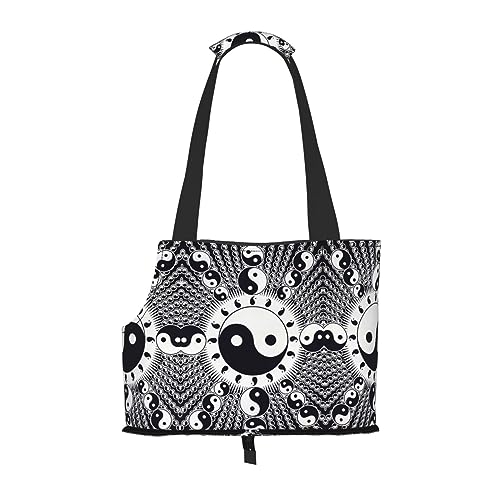 Ying Yang Diagramm trendige Haustier-Einkaufstasche mit Tasche, haltbares wasserdichtes Gewebe mit stilvollem Druck-Design von WURTON