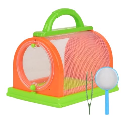 Faunarium Insektenbox Backyard Essentials Kammer-Insektenhabitat-Lupenset Schnecken Terrarium(Grün) von WUTIANBAO