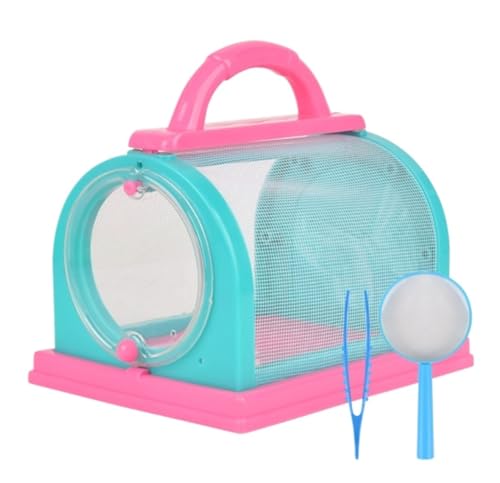 Faunarium Insektenbox Backyard Essentials Kammer-Insektenhabitat-Lupenset Schnecken Terrarium(Pink) von WUTIANBAO