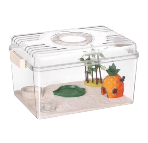 Faunarium Insektenbox Reptilien-Terrarium-Set, Brutkasten for Schlangen-Vogelspinnen, Einsiedlerkrebse Schnecken Terrarium(37x27x22cm) von WUTIANBAO