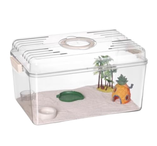 Faunarium Insektenbox Reptilien-Terrarium-Set, Brutkasten for Schlangen-Vogelspinnen, Einsiedlerkrebse Schnecken Terrarium(47x32x26cm) von WUTIANBAO