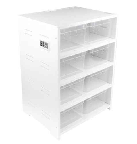 Faunarium Insektenbox Reptilienzuchtschrank Mit Futterbox Insektenfütterungsschrank Schnecken Terrarium(White) von WUTIANBAO
