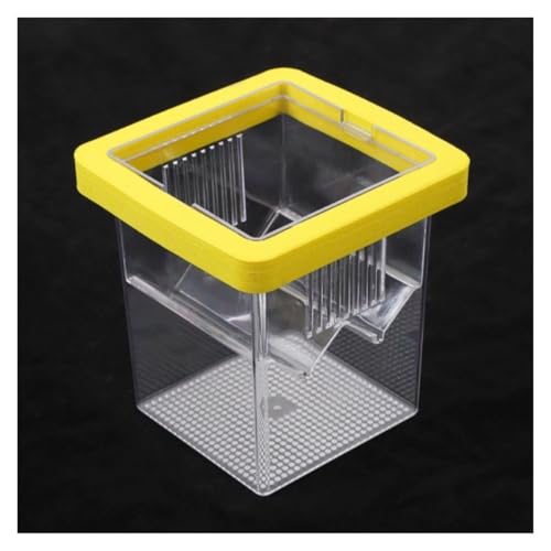 Faunarium Insektenbox Schwimmende Zuchtbox for Aquarien Schnecken Terrarium(Yellow) von WUTIANBAO