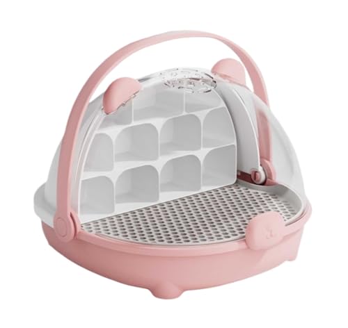 Faunarium Insektenbox Seidenraupen-Zuchtbox Zur Zucht Von Seidenraupen Reptilien-Futterbox Schnecken Terrarium(Pink) von WUTIANBAO