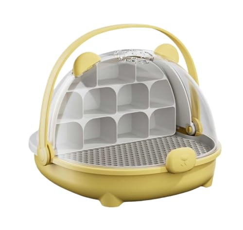 Faunarium Insektenbox Seidenraupen-Zuchtbox Zur Zucht Von Seidenraupen Reptilien-Futterbox Schnecken Terrarium(Yellow) von WUTIANBAO