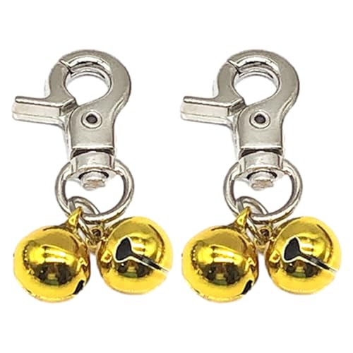 WUUISDNX 2 teilige kleine Glocken für Haustiere, praktisch und tragbar, langlebig und langlebig, kleine Haustierglocken aus Kupfer, Silber+Gold WUUISDNX 2 teilige kleine Glocken für Haustiere, praktisch und tragbar, langlebig und langlebig, kleine Haustierglocken aus Kupfer, Silber+Gold von WUUISDNX