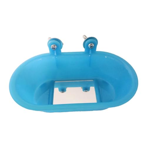 WUUISDNX Bequeme und praktische Vogelbadewanne mit Spiegel Kaltwasser Duschbox für Heimvögel, einfach aus Kunststoff, multifunktional, Unterer Spiegel WUUISDNX Bequeme und praktische Vogelbadewanne mit Spiegel Kaltwasser Duschbox für Heimvögel, einfach aus Kunststoff, multifunktional, Unterer Spiegel von WUUISDNX