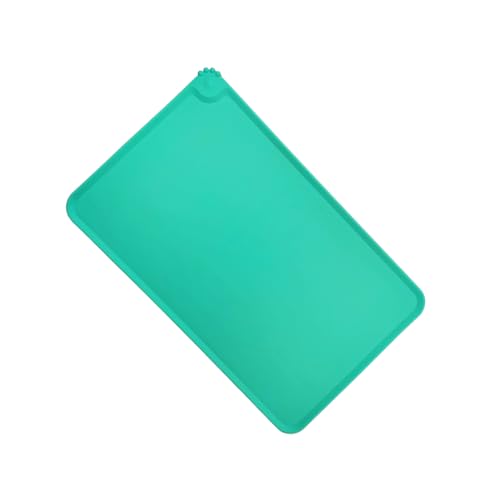 WUUISDNX Bequeme und praktische wasserdichte Haustiermatte aus Silikon, rutschfest, leicht zu reinigen, Silikagel Haustier Silikon Futtermatte, Grün WUUISDNX Bequeme und praktische wasserdichte Haustiermatte aus Silikon, rutschfest, leicht zu reinigen, Silikagel Haustier Silikon Futtermatte, Grün von WUUISDNX