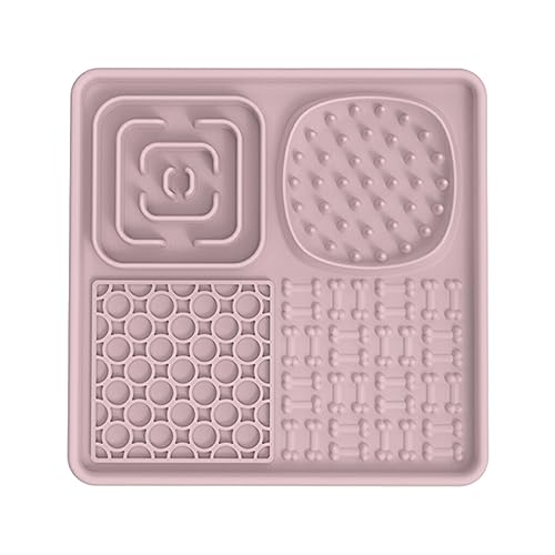 WUUISDNX Engage and Entertain Dog Slow Feeder Leckmatte für Hunde, Leistungs Verhältnis, mehrere Farben erhältlich, Silikagel, leicht zu reinigen, Rosa WUUISDNX Engage and Entertain Dog Slow Feeder Leckmatte für Hunde, Leistungs Verhältnis, mehrere Farben erhältlich, Silikagel, leicht zu reinigen, Rosa von WUUISDNX