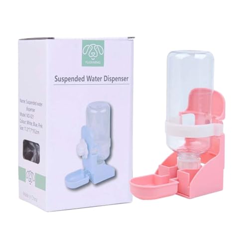 WUUISDNX Hängender Wasserspender für Katzen und Hundekäfige, stilvoller und praktischer Wasserspender für pelzige Begleiter, langlebiger PP Haustiertrinker, Rosa WUUISDNX Hängender Wasserspender für Katzen und Hundekäfige, stilvoller und praktischer Wasserspender für pelzige Begleiter, langlebiger PP Haustiertrinker, Rosa von WUUISDNX
