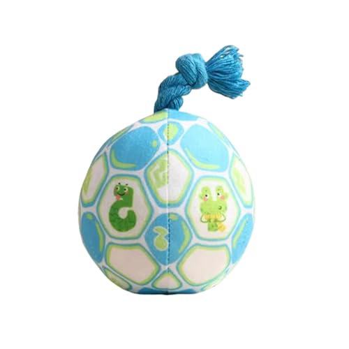WUUISDNX Helle Farben Langlebiges Kauspielzeug Interaktiver Plüsch Hundespielzeugball für Welpenspielzeug Balltyp Hundespielzeug Glockenklingelball, Blau WUUISDNX Helle Farben Langlebiges Kauspielzeug Interaktiver Plüsch Hundespielzeugball für Welpenspielzeug Balltyp Hundespielzeug Glockenklingelball, Blau von WUUISDNX