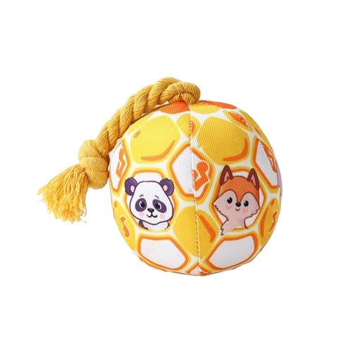 WUUISDNX Helle Farben Langlebiges Kauspielzeug Interaktiver Plüsch Hundespielzeugball für Welpenspielzeug Balltyp Hundespielzeug Glockenklingelball, Gelb WUUISDNX Helle Farben Langlebiges Kauspielzeug Interaktiver Plüsch Hundespielzeugball für Welpenspielzeug Balltyp Hundespielzeug Glockenklingelball, Gelb von WUUISDNX