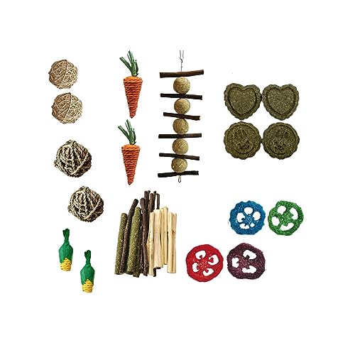 WUUISDNX Langlebiges Kauspielzeug Set für kleine Haustiere – wartungsarm und einzigartig, langlebig und stilvoll. Kauspielzeug Set aus Holz, 20 teiliges Set WUUISDNX Langlebiges Kauspielzeug Set für kleine Haustiere – wartungsarm und einzigartig, langlebig und stilvoll. Kauspielzeug Set aus Holz, 20 teiliges Set von WUUISDNX