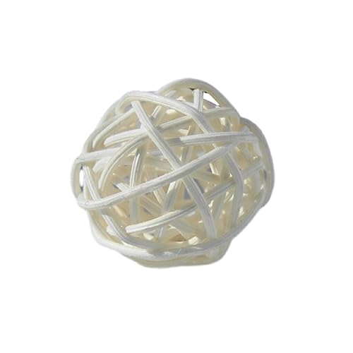 WUUISDNX Pflegeleichtes rollendes Kauspielzeug – langanhaltender Spaß für kleine Haustiere, für kleine Räume, Spielbälle für kleine Tiere, Rattankugel, 7 cm WUUISDNX Pflegeleichtes rollendes Kauspielzeug – langanhaltender Spaß für kleine Haustiere, für kleine Räume, Spielbälle für kleine Tiere, Rattankugel, 7 cm von WUUISDNX