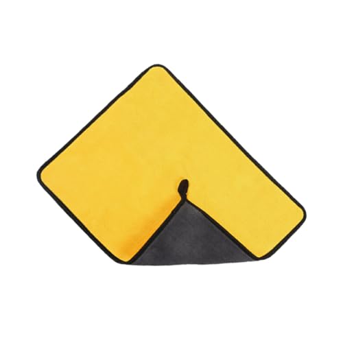 WUUISDNX Weiche und saugfähige Hundehandtücher für EIN schnelles und schonendes Fellpflegeerlebnis. Antibakterielle Hundehandtücher zum Trocknen von Hunden, Gelb+Grau, 30 * 30cm von WUUISDNX