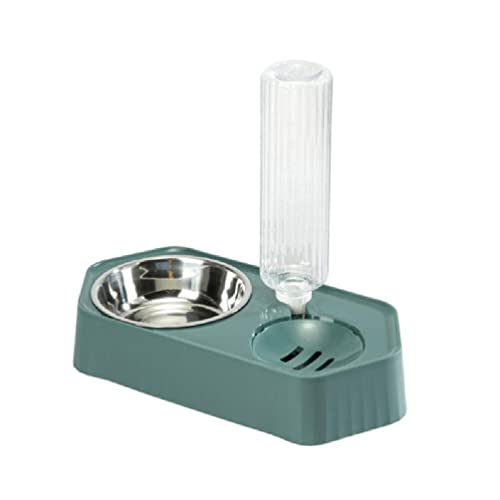 2-in-1-Haustiergeschirr Wassernapf Für Hunde Kein Verschütten Wasserspender Set Mehrfarbenschüssel Für Katzen Automatischer Wasserspender Für Katzenfutter von WUURAA