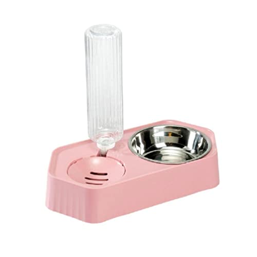 2-in-1-Haustiergeschirr Wassernapf Für Hunde Kein Verschütten Wasserspender Set Mehrfarbenschüssel Für Katzen Automatischer Wasserspender Für Katzenfutter von WUURAA