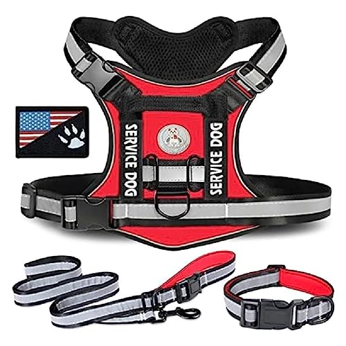 3 stücke Tacticals Pet Harness Hunde Weste Harness Outdoor Training Mesh Weste Traktion Harness Reflektierende Weste Für Mittlere Hunde Training Hunde Geschirr Hunde Zubehör von WUURAA