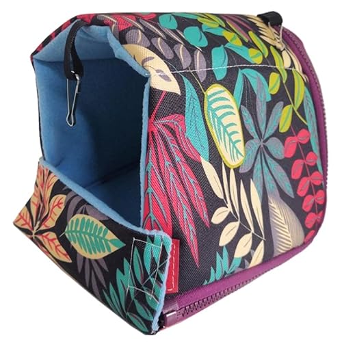 WUURAA Hängematte Bett für Meerschweinchen, Chinchilla, Igel, Glider & andere kleine Haustiere - Polyester-Baumwolle, Abnehmbares Design, Maschinenwaschbar, Schwarz, S/M/L von WUURAA