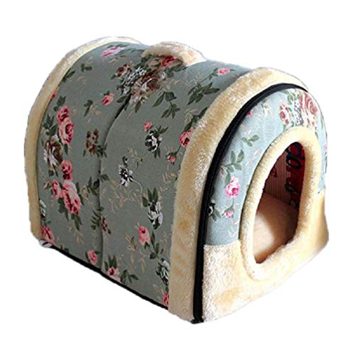 Haustierzelt Mit Blumenmuster Bett Für Kleine Hunde Und Katzen Selbstwärmendes Eigentumswohnung Maschinenwaschbar Höhlendesign Hundehütte Tierarztbett von WUURAA