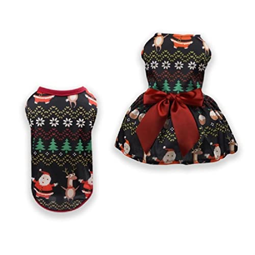 Kleid Tutu Schneeflocken Für Weibliche Weihnachten Weste Große Süße Schleife Welpen Katzen Kleine Mittlere Hund Urlaub Neujahr Hund Kleid Kostüm Für Kinder von WUURAA