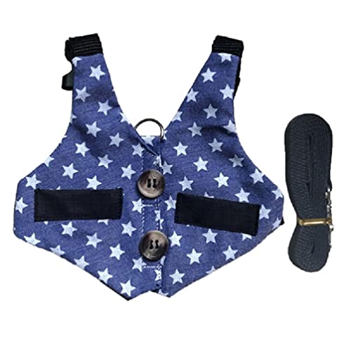 Pet Harness Small Animal Leash Anti-Escape Vest Harness Pet Clothes Outdoor Activity Training Suit For Small Pet Small Pet Harness For Cats Small Pet Harness Guinea Pigs Small Pet Harness And von WUURAA