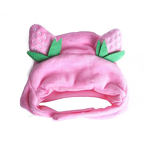 Schöne Erdbeere Hut Halloween Schelmisch Hunde Kostüm Hut Niedlich Festival Tier Hut Kopfbedeckung Cosplay Zubehör Cosplay Hüte Für Haustier Halloween Cosplay Hut Prop von WUURAA