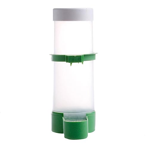Sittich Wasserspender Automatischer Futterspender Kein Verschütten Kunststoffbehälter Nymphensittiche Automatische Futterflasche Für Käfig Vogelfutterspender Robust von WUURAA