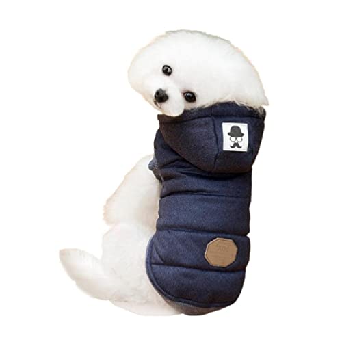 Winddichter Hundemantel Overall Warmer Hund Für Jacke Kaltes Wetter Outfit Welpe Warmer Hunde Kapuzenpullover Fleece Winter Hundejacke Bequeme Welpenmäntel von WUURAA