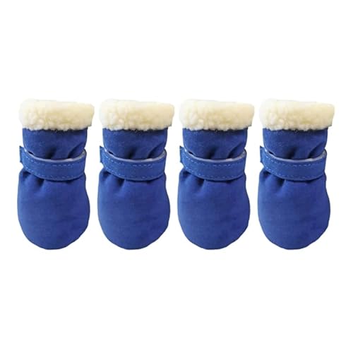 Winter Warme Haustier Schuhe 4pc/satz Nette Hund Booties Schnee Walking Welpen Booties Schuhe Casual Mode Rutschfeste Hund Schuhe Hund Booties Für Mittlere Hunde Hund Booties Winddicht Hund Schuhe Für von WUURAA