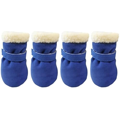 Winter Warme Haustier Schuhe 4pc/satz Nette Hund Booties Schnee Walking Welpen Booties Schuhe Casual Mode Rutschfeste Hund Schuhe Hund Booties Für Mittlere Hunde Hund Booties Winddicht Hund Schuhe Für von WUURAA