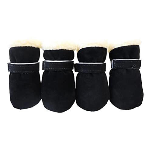 Winter Warme Haustier Schuhe 4pc/satz Nette Hund Booties Schnee Walking Welpen Booties Schuhe Casual Mode Rutschfeste Hund Schuhe Hund Booties Für Mittlere Hunde Hund Booties Winddicht Hund Schuhe Für von WUURAA