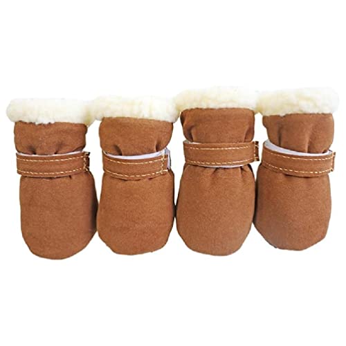 Winter Warme Haustier Schuhe 4pc/satz Nette Hund Booties Schnee Walking Welpen Booties Schuhe Casual Mode Rutschfeste Hund Schuhe Hund Booties Für Mittlere Hunde Hund Booties Winddicht Hund Schuhe Für von WUURAA