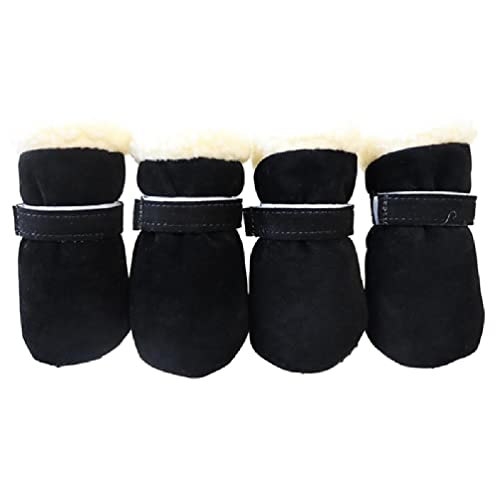 Winter Warme Haustier Schuhe 4pc/satz Nette Hund Booties Schnee Walking Welpen Booties Schuhe Casual Mode Rutschfeste Hund Schuhe Hund Booties Für Mittlere Hunde Hund Booties Winddicht Hund Schuhe Für von WUURAA